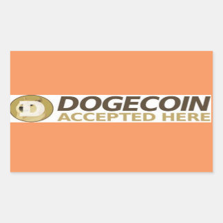 DOGECOINS BUSINESS RECHTHOEKIGE STICKER