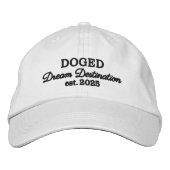 DOGED Dream Destination - zwarte borduurmachine Geborduurde Pet (Voorkant)