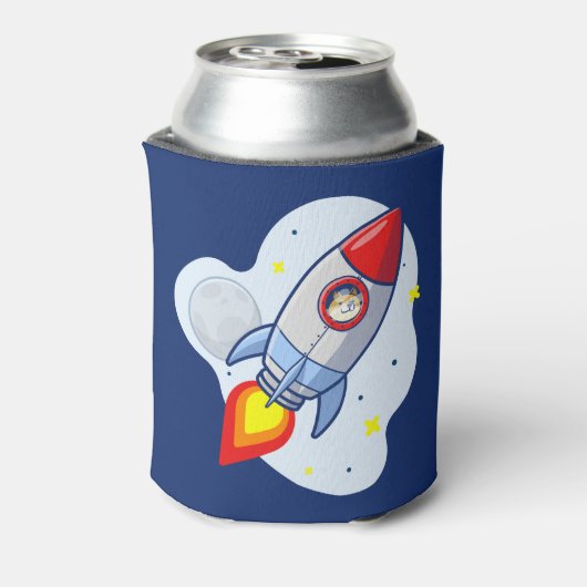 Dogehoek To The Moon Rocket Man Space Doge Crypto Blikjeskoeler (Blikje Achterkant)