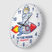 Dogehoek To The Moon Rocket Man Space Doge Crypto Grote Klok (Hoek)