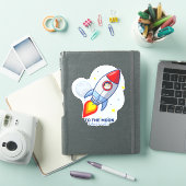 Dogehoek To The Moon Rocket Man Space Doge Crypto Sticker (iPad Cover)