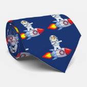Dogehoek To The Moon Rocket Man Space Doge Crypto Stropdas (Opgerold)