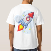 Dogehoek To The Moon Rocket Man Space Doge Crypto T-shirt (Achterkant)