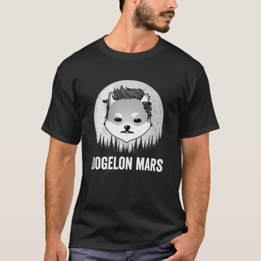 Dogelon Mars-munt naar het oevers van de maan T-shirt (Voorkant)