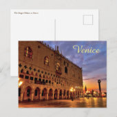 Dogepaleis in het Briefkaart van Venetië (Voorkant / Achterkant)