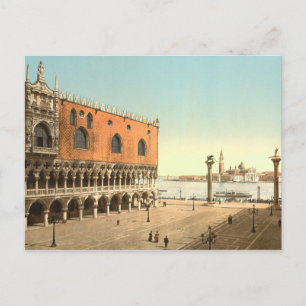 Doge's Palace en de Piazzetta, Venetië, Italië Briefkaart