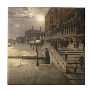 Doge's Palace van Moonlight, Venetië, Italië Tegeltje