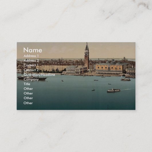 Doges' Palace, Venetië,  Fotochrom van Italië Visitekaartje (Voorkant)