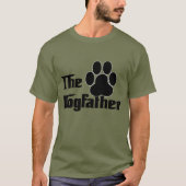 Dogfather Dog Pet Paw Print T-shirt (Voorkant)