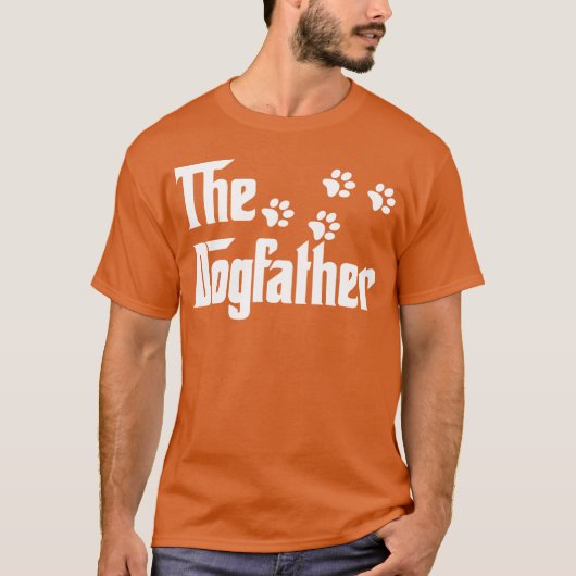 Dogfather Funny Father is een dag T-shirt (Voorkant)
