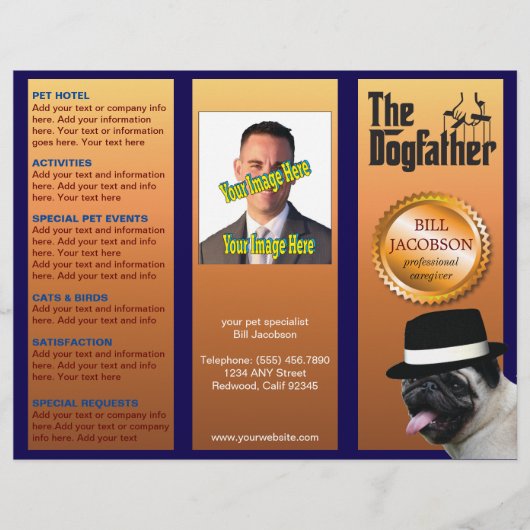 Dogfather satirische grap brochure (Voorkant)