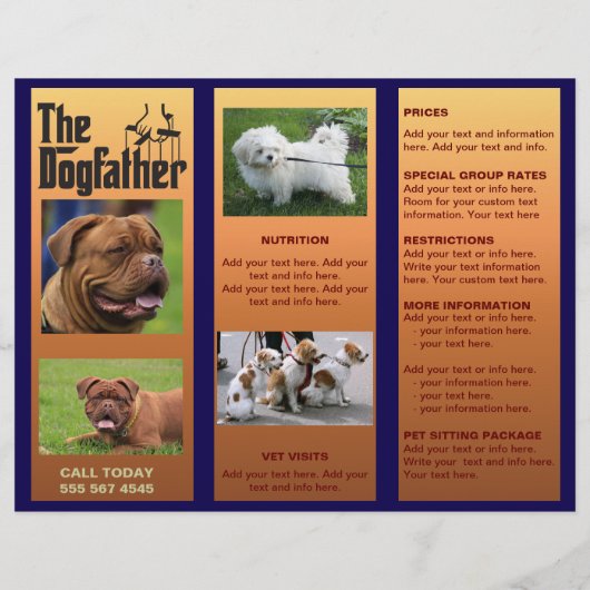 Dogfather satirische grap brochure (Achterkant)