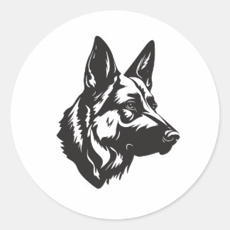 Dogfather Shepherd Face Sticker