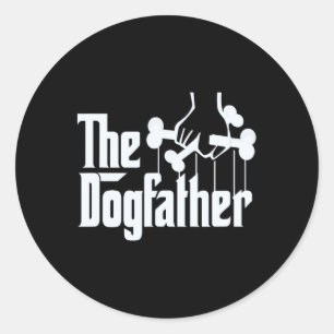 Dogfather Shirt Dog Dad Fathers Day Gift Shirt Ronde Sticker