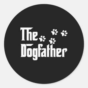 Dogfather T Shirt Dad Fathers Day Gift Dog Lov Ronde Sticker