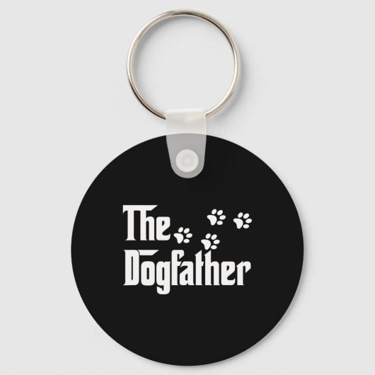 Dogfather T Shirt Pa Vaders Dag Gift Hondenliefheb Sleutelhanger (Voorkant)