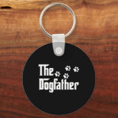 Dogfather T Shirt Pa Vaders Dag Gift Hondenliefheb Sleutelhanger (Voorkant)