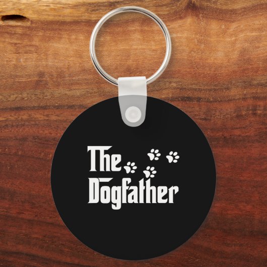 Dogfather T Shirt Pa Vaders Dag Gift Hondenliefheb Sleutelhanger (Voorkant)