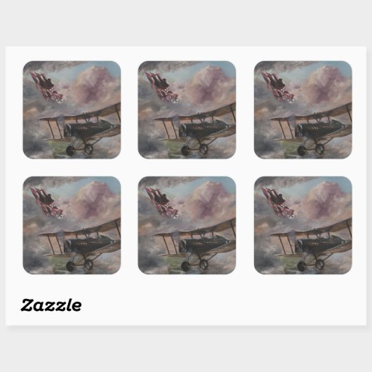 Dogfight 1917 vierkante sticker (Vel)