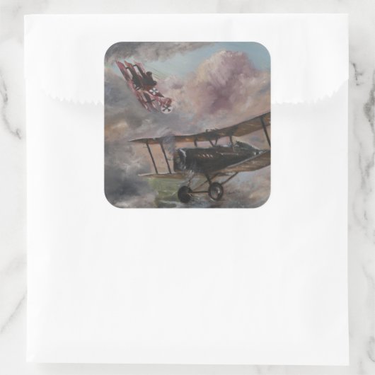 Dogfight 1917 vierkante sticker (Tas)