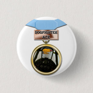 Dogfighter Ace-medaille Ronde Button 3,2 Cm