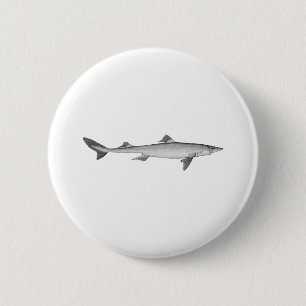 Dogfish Line Art Logo Ronde Button 5,7 Cm
