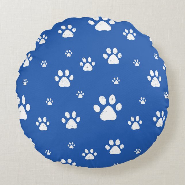 Dogg Pawz Rond Kussen (Voorkant)