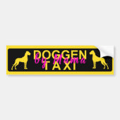 Doggeentaxi speciaal bumpersticker (Voorkant)