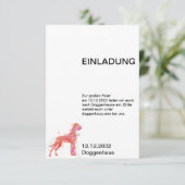 Doggen Einladungskarten Kaart (Staand voorkant)