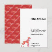 Doggen Einladungskarten Kaart (Voorkant / Achterkant)