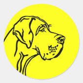 Doggen head Logosticker Ronde Sticker (Voorkant)