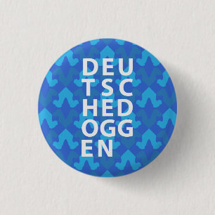 Doggen Muster Kopf Blau Ronde Button 3,2 Cm