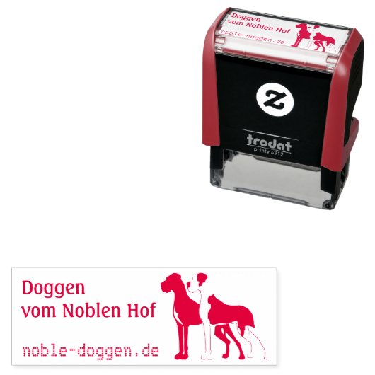 Doggen Stempelautomat mit Tintkissen Zelfinktende Stempel (In situ)