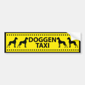 Doggen Taxi Bumpersticker (Voorkant)