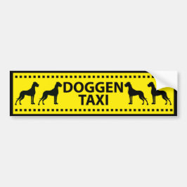 Doggen Taxi Bumpersticker