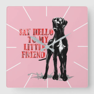 Doggen Wanuhr Lustig Vierkante Klok