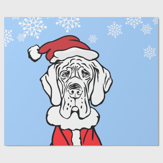 Doggen Weihnacht Geschenkpapier Cadeaupapier (Vlak)