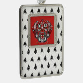 Doggen Weihnachtsanhänger Verzilverd Omlijst Ornament (Rechts)