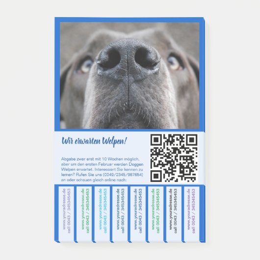 Doggen Welpen abzugeben Post-it® Notes (Voorkant)