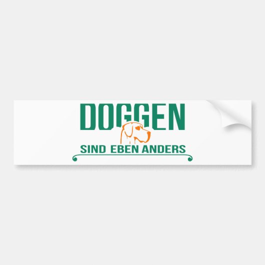 Doggen zijn nu eenmaal anders bumpersticker (Voorkant)