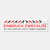 Doggenautoaufkleber Bumpersticker (Voorkant)
