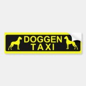 Doggentaxi Bumpersticker (Voorkant)
