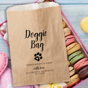 Doggie Bag Biscuit Bar Dog Treat Wedding Favor Bag Bedankzakje