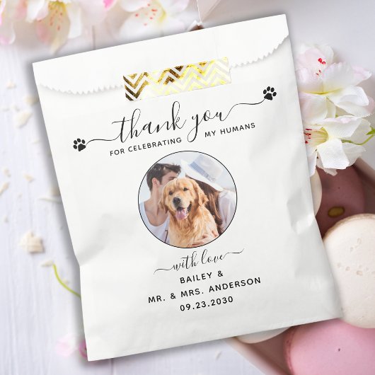 Doggie Bag Dank je wel Dog Treat Wedding Favor Bag Bedankzakje