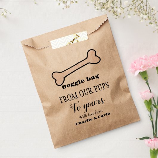 Doggie Bag Dog Treat Bruiloft Favor Bag Bedankzakje (Gezegeld)