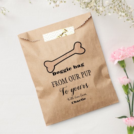 Doggie Bag Dog Treat Bruiloft Favor Bag Bedankzakje (Gezegeld)