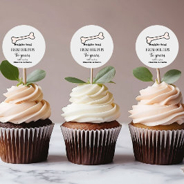 Doggie Bag Dog Treat Bruiloft Favor Bag Ronde Sticker