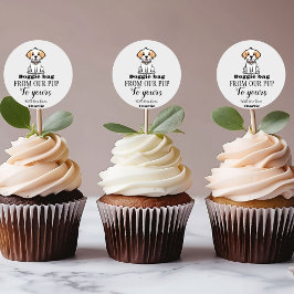 Doggie Bag Dog Treat Bruiloft Favor Bag Ronde Sticker