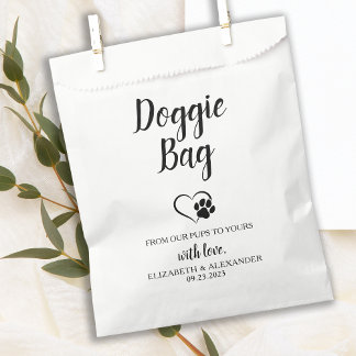 Doggie Bag Dog Treat Wedding Favor Bag Biscuit Bar Bedankzakje