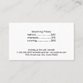 Doggie Bathing Grooming | Dierlijke dienst Visitekaartje (Achterkant)